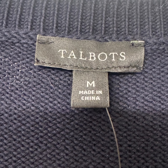 Talbots Navy Sleeveless Tank with Tassel Hem NWT - Picture 6 of 9